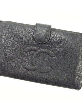 Chanel Wallet Purse Coin purse Black Woman Authentic Used Y2280